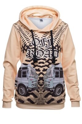 RobeCode Yellow Hoodie with Truck Print - Motocross Style Hoodie