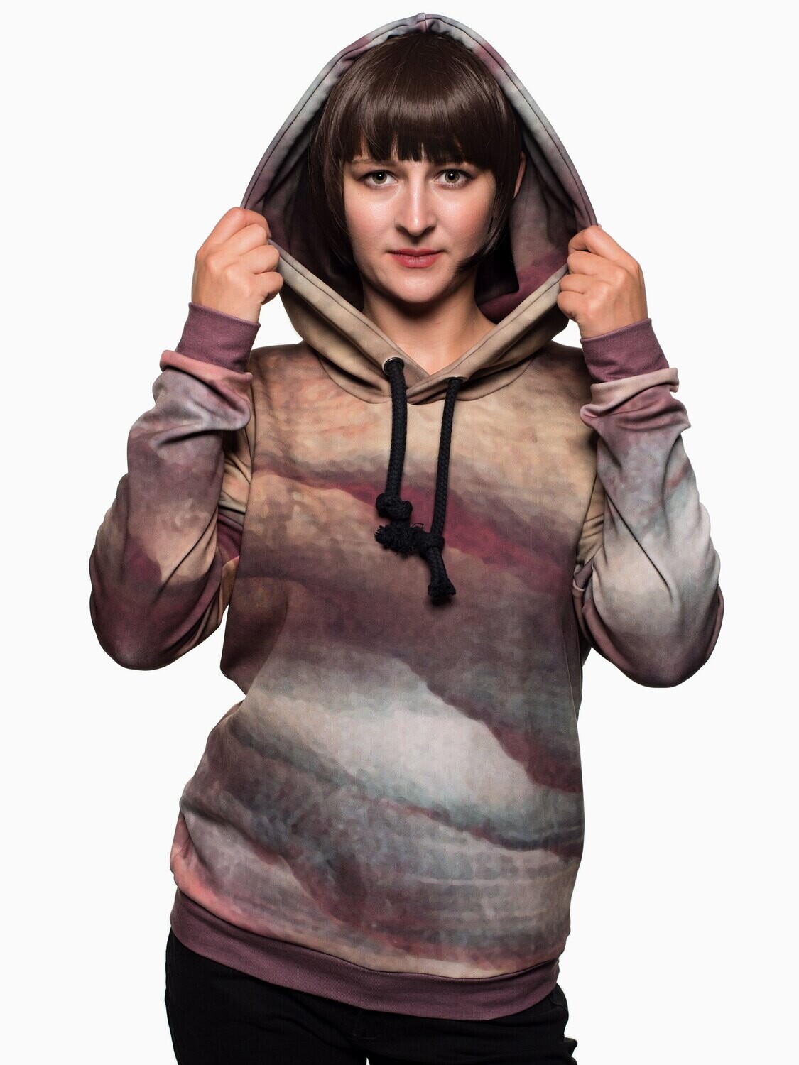 RobeCode Warm Gradient Hoodie in Brown, Grey, Burgundy