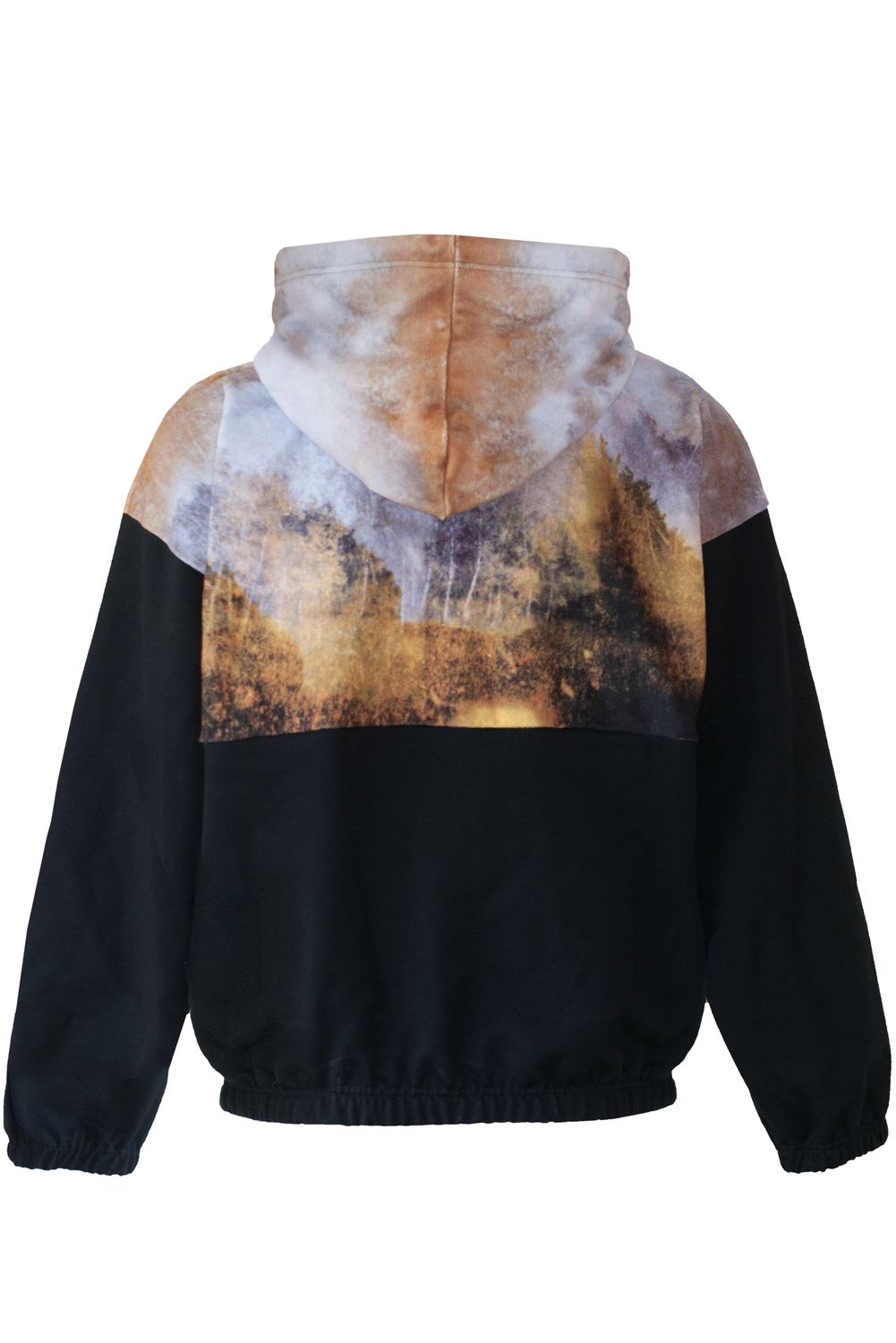 Half-Zip Hoodie FallingLeaves mit coolem Natur-Motiv aus kuscheligem Fleece und Biobaumwolle