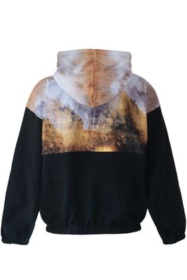 Half-Zip Hoodie FallingLeaves mit coolem Natur-Motiv aus kuscheligem Fleece und Biobaumwolle