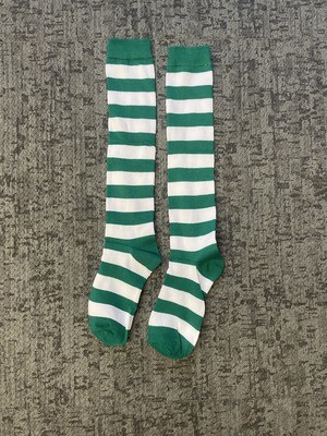 Socks Green and White