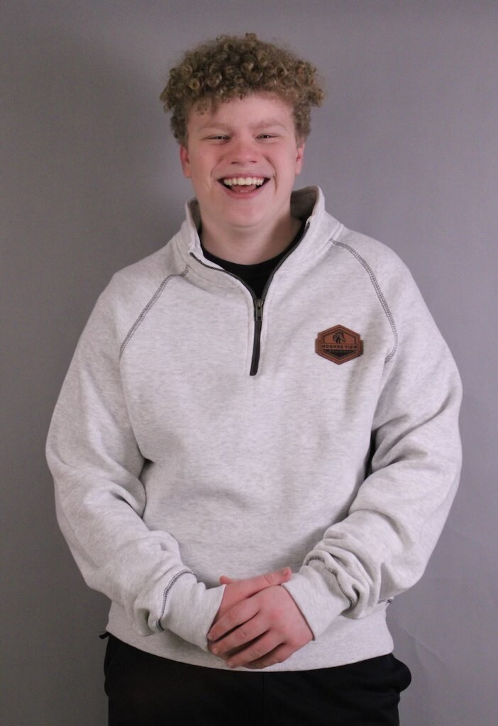 Gray Lutsen Unhooded 1/4 Zip Patch