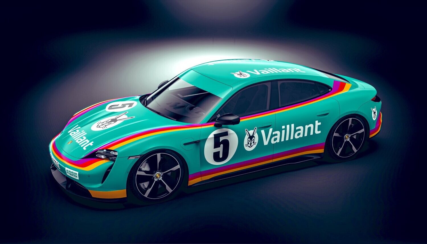 1:87 Schuco - Porsche Taycan Turbo S "Vaillant" green #5