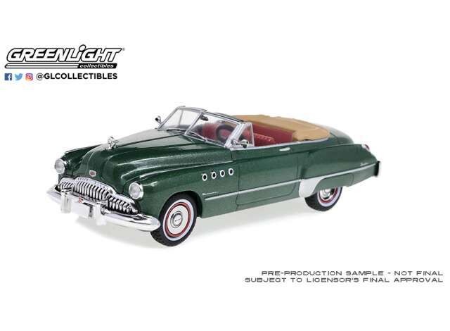 1:43 Greenlight - 1949 Buick Roadmaster Convertible, Allendale Green Metallic 1:43 Greenlight - 1949 Buick Roadmaster Convertible, Allendale Green Metallic