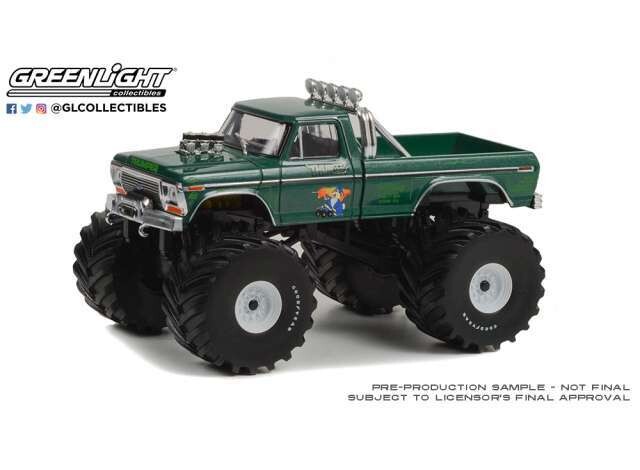 1:43 Greenlight - 1975 Ford F-250 Monster Truck (with 66-Inch Tires) *Kings of Crunch Series 5*, green 1:43 Greenlight - 1975 Ford F-250 Monster Truck (with 66-Inch Tires) *Kings of Crunch Series 5*, green