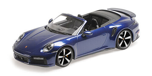 1:18 Minichamps - PORSCHE 911 (992) TURBO S CABRIOLET – 2020 – BLUE METALLIC