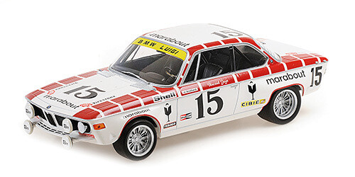 1:18 Minichamps - BMW 2800 CS – RACING TEAM MARABOUT – GAYE/BRAILLARD – 24H SPA-FRANCORCHAMPS 1972