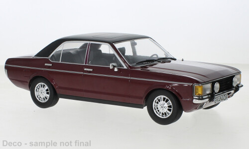 1:18 MCG - Ford Granada MK I, metallic-dunkelrot/matt-schwarz, 1975