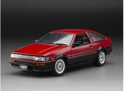 1:24 Sunstar - 1985 Toyota Corolla Levin AE86, red/black with adjustable camper and adjustable highed