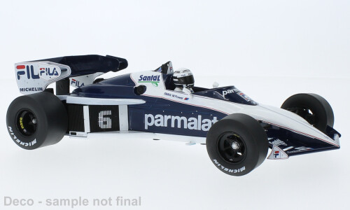 1:18 MCG - Brabham BT52, No.5, John Player Team Lotus, Parmalat, Formel 1, GP Südafrika, R.Patrese, 1983