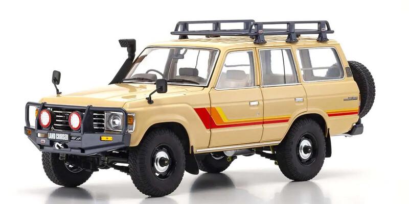1:18 Kyosho - TOYOTA LAND CRUISER 60 – BEIGE – W/ROOF RACK 1:18 Kyosho - TOYOTA LAND CRUISER 60 – BEIGE – W/ROOF RACK