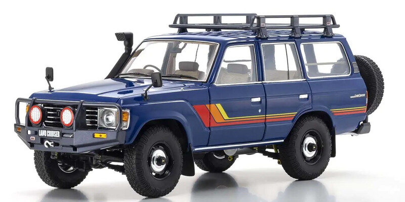1:18 Kyosho - TOYOTA LAND CRUISER 60 – BLUE – W/ROOF RACK 1:18 Kyosho - TOYOTA LAND CRUISER 60 – BLUE – W/ROOF RACK