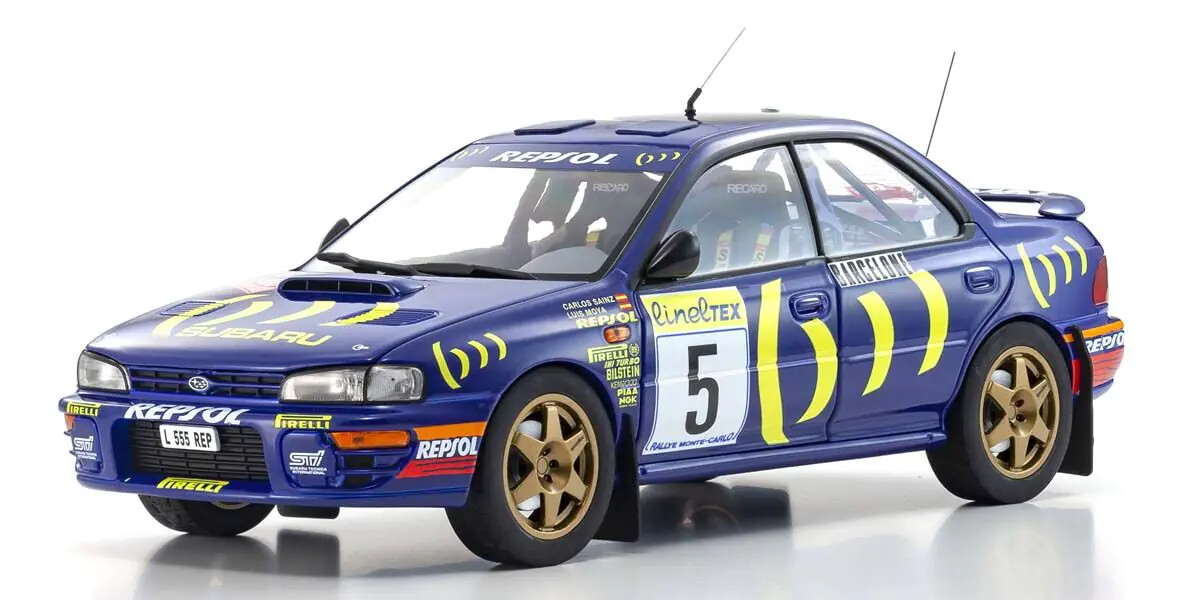 1:18 Kyosho - SUBARU IMPREZA – SAINZ/MOYA – #5 WINNER MONTE CARLO 1995
