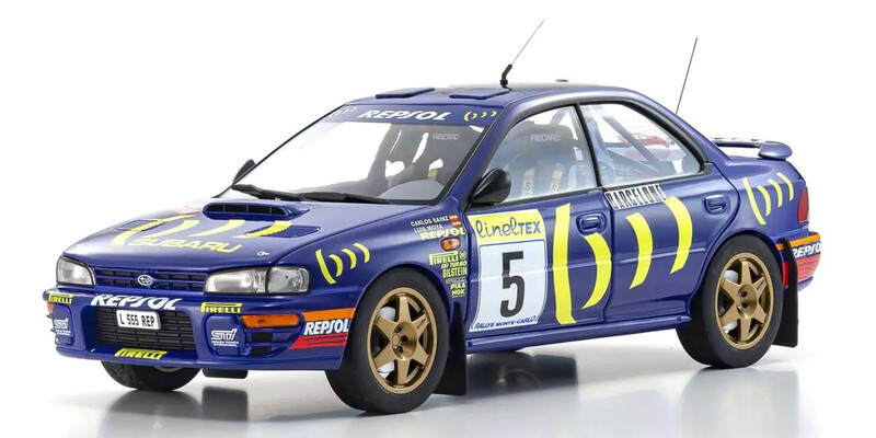 1:18 Kyosho - SUBARU IMPREZA – SAINZ/MOYA – #5 WINNER MONTE CARLO 1995 1:18 Kyosho - SUBARU IMPREZA – SAINZ/MOYA – #5 WINNER MONTE CARLO 1995