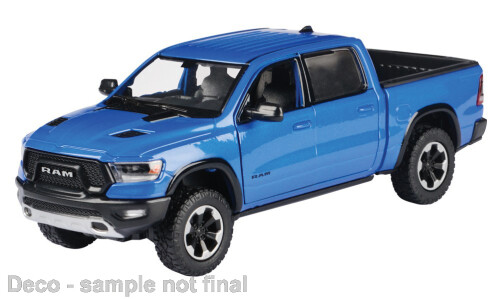 1:24 Motormax - Dodge RAM 1500 Crew Cab Rebel, blau, 2019