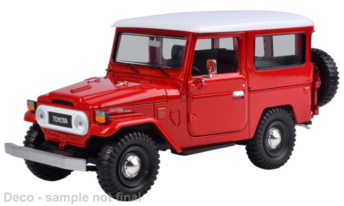 1:24 Motormax - Toyota FJ40 Hardtop Land Cruiser, rot/weiss 1:24 Motormax - Toyota FJ40 Hardtop Land Cruiser, rot/weiss