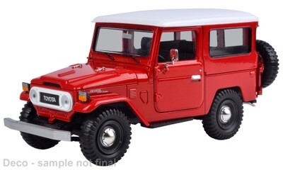 1:24 Motormax - Toyota FJ40 Hardtop Land Cruiser, rot/weiss 1:24 Motormax - Toyota FJ40 Hardtop Land Cruiser, rot/weiss