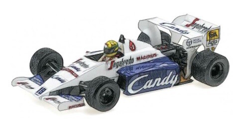 1:43 Minichamps - 1984 Toleman Hart TG183B Ayrton Senna 2nd Monaco GP, Dirty Version 1:43 Minichamps - 1984 Toleman Hart TG183B Ayrton Senna 2nd Monaco GP, Dirty Version