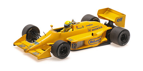 1:18 Minichamps - 1987 Lotus Honda 99T Ayron Senna, 1st Win Monaco GP 1987, Dirty Version