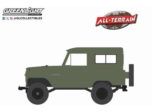 1:64 Greenlight - 1962 Nissan Patrol *All Terrain Collection Series 16*, matte olive green