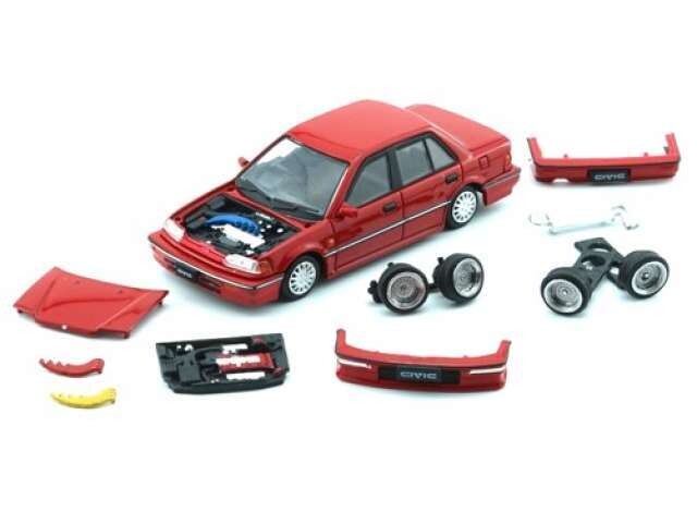 1:64 BM Creations - 1991 Honda Civic EF2, red RHD