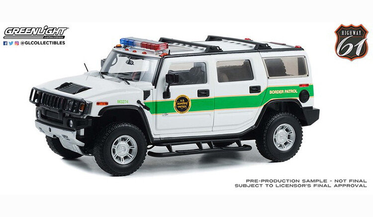 1:18 Highway61 - 2003 Hummer H2 U.S. Border Patrol