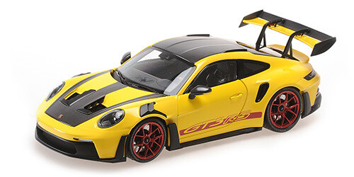 1:18 Minichamps - PORSCHE 911 (992) GT3RS – 2024 – YELLOW W/WEISSACH PACKAGE W RED WHEELS