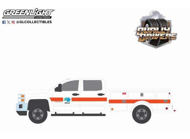 1:64 Greenlight - 2016 Chevrolet Silverado 3500 HD Dually Service Bed-CalTrans (California Department of Transportation) Dually Drivers Series 15*