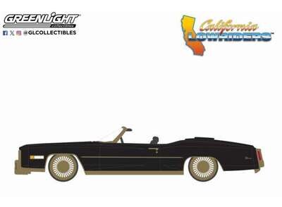 1:64 Greenlight - 1976 Cadillac Eldorado Convertible *California Lowriders Series 6*, black/gold