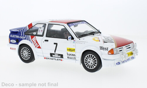 1:18 MCG - Ford Escort MK III RS Turbo, No.7, Haspengouw rally, S.Andervang/A.Schoonenwolf, 1985