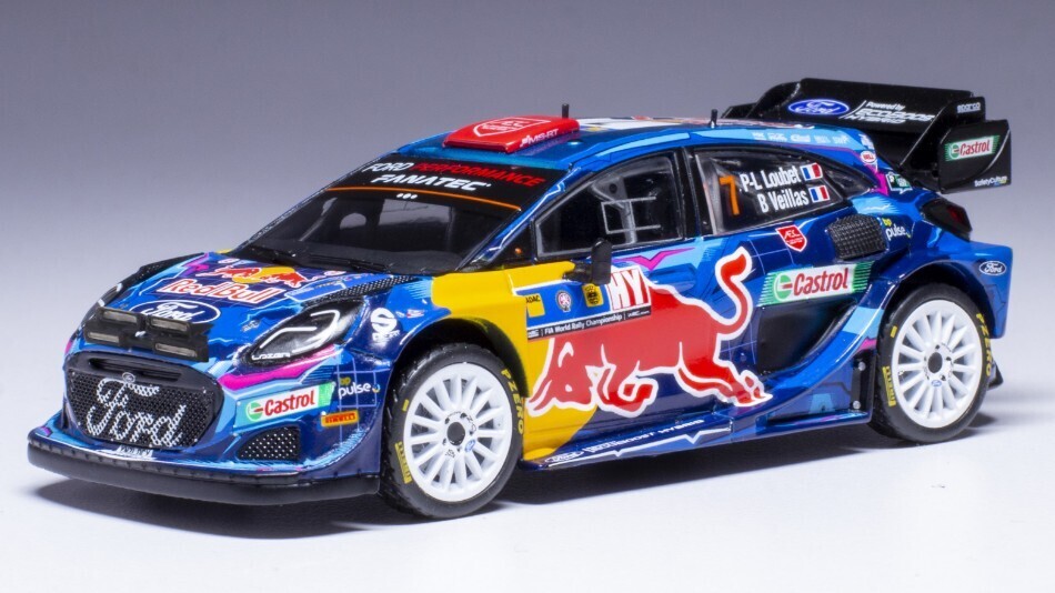 1:43 Ixo - Ford Puma Rally 1, No.7, WRC, Central European Rally, P.-L. Loubet/B.Veillas, 2023