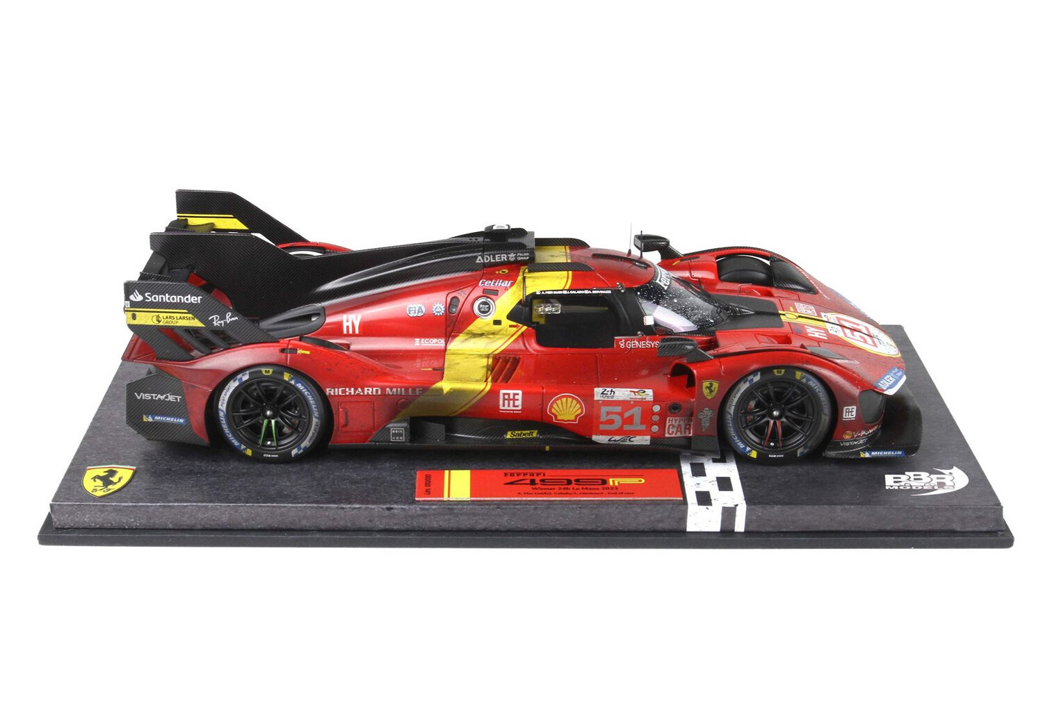 1:12 BBR - Ferrari 499P  Winner Le Mans 2023 Car N.51 Driver Pier Guidi-Calado-Giovinazzi Dirty