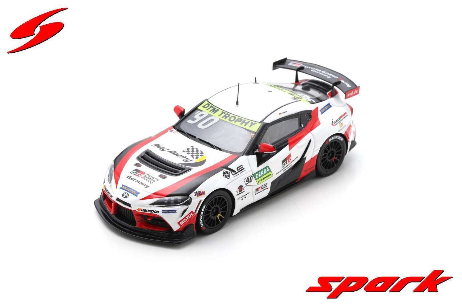 1:43 Spark - Toyota GR Supra GT4 No.90 Toyota Gazoo Racing Europe Champion DTM Trophy 2022 Tim Heinemann