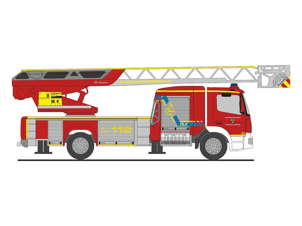 1:87 Rietze - Mercedes Atego Magirus DLK 32, Feuerwehr Freiberg am Neckar