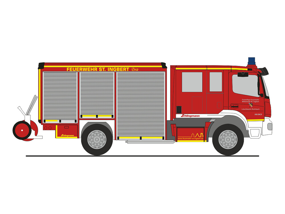1:87 Rietze - Mercedes Schlingmann Varus HLF, Feuerwehr St.Ingbert