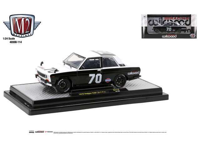 1:24 M2 Machines - 1970 Datsun 510, white/black
