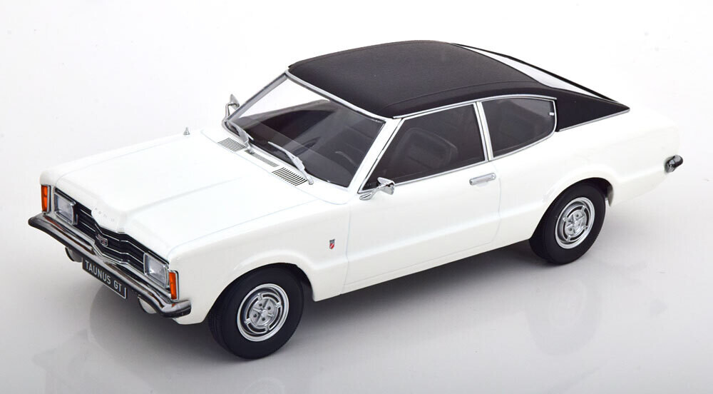 1:18 KK Scale - Ford Taunus GT Coupe mit Vinyldach 1971 weiß/mattschwarz