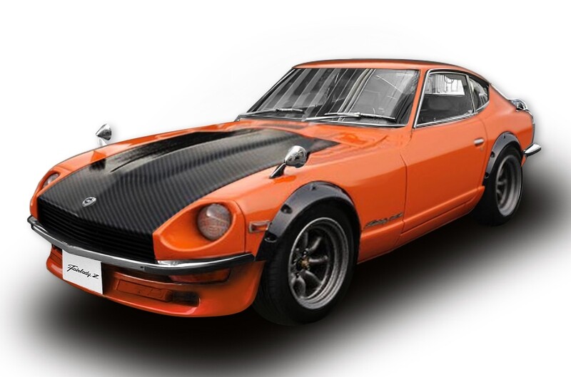 1:18 Sunstar - Datsun Fairlady Z (S30), orange/carbon, RHD, 1970