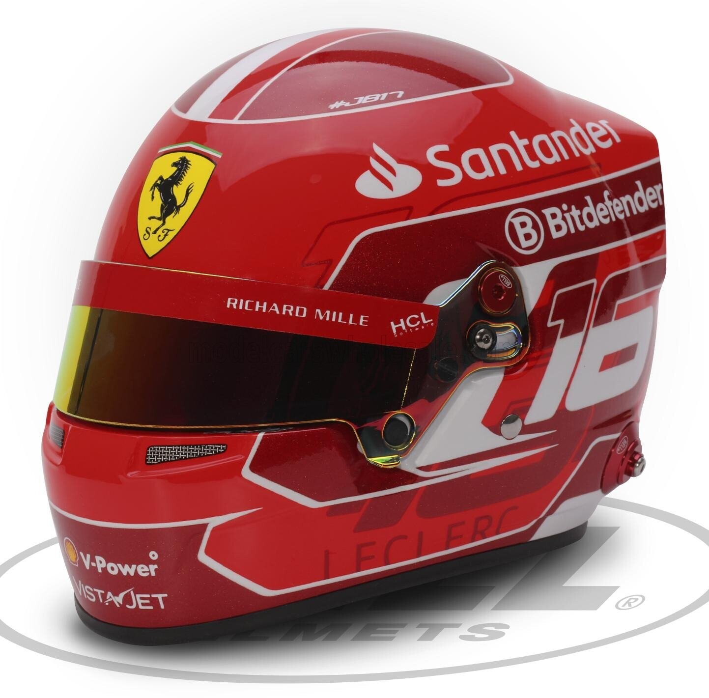 12 Bell Mini Helmet Casco Helmet F1 Charles Leclerc Team Ferrari 2024