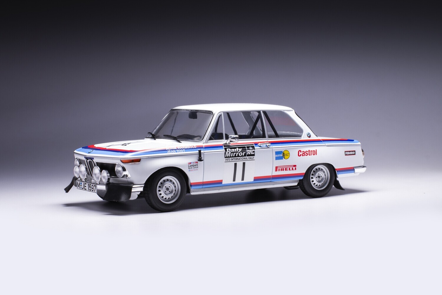 1:18 Ixo - BMW 2002, No.11, RAC Rally, A.Warmbold/J.Todt, 1973