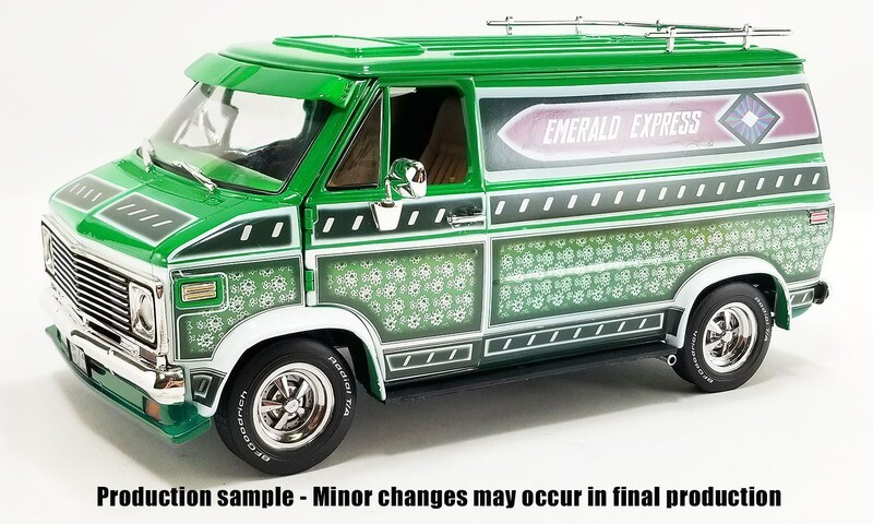 1:18 ACME - 1974 Chevrolet G-series Van *Emerald Express*, green/white