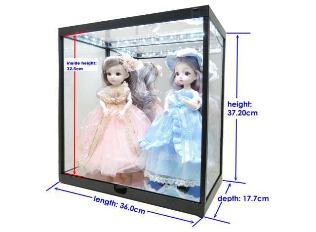 1:18 Vitrinen - Triple9 Led Show Case Schwarz (35x16,2x34,2cm)