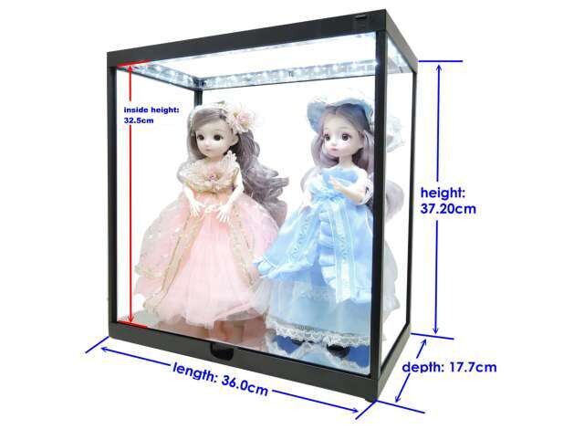 1:18 Vitrinen - Triple9 Led Show Case Schwarz (35x16,2x34,2cm)
