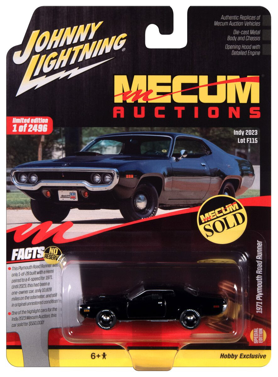 1:64 Johnny Lightning - 1971 Plymouth Road Runner, gloss black
