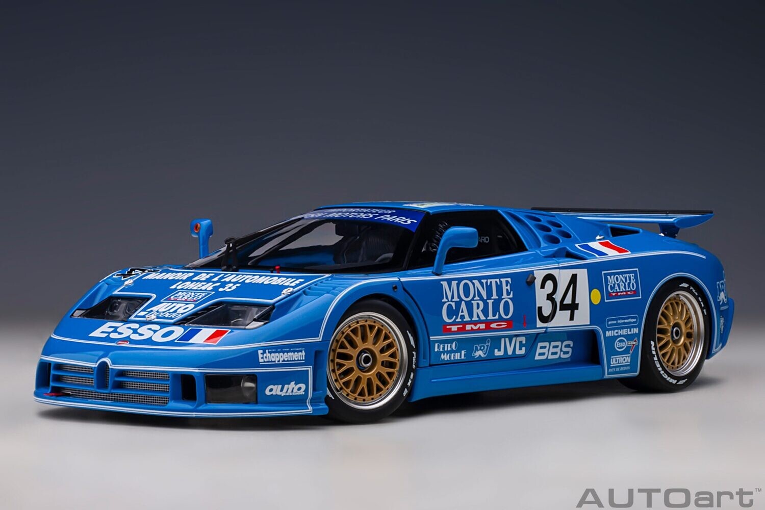 1:18 Autoart - Bugatti EB110 LM Le Mans 24h 1994 #34