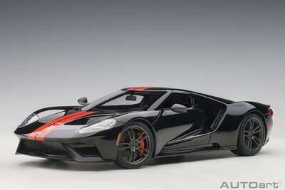1:18 Autoart - Ford GT 2017 (Shadow Black) with Orange Stripes 1:18 Autoart - Ford GT 2017 (Shadow Black) with Orange Stripes