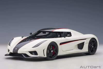 1:18 Autoart - Koenigsegg Regera (Arctic White/Carbon) with Red accents