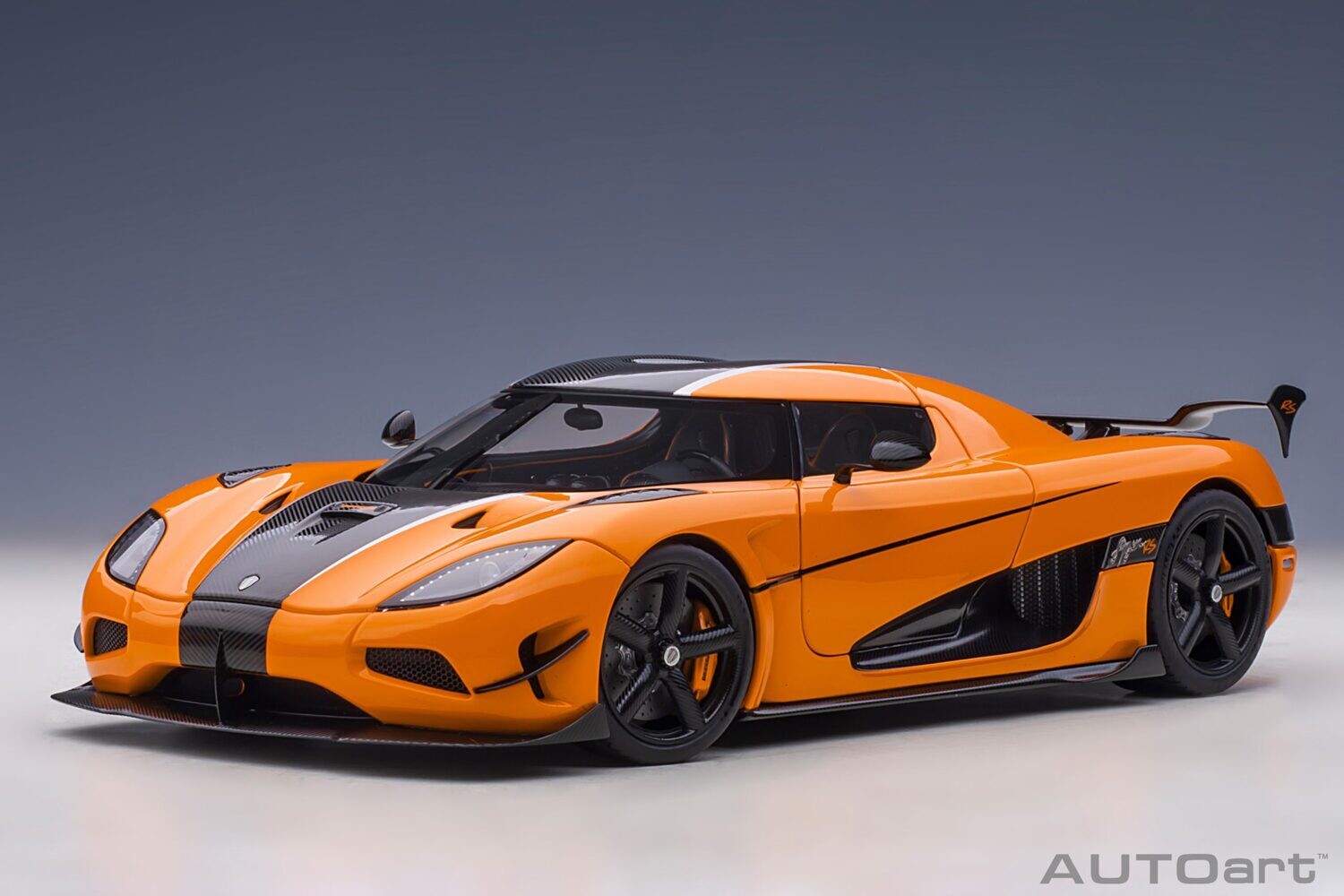 1:18 Autoart - Koenigsegg Agera RS (Cone Orange/Carbon) with Black Accents