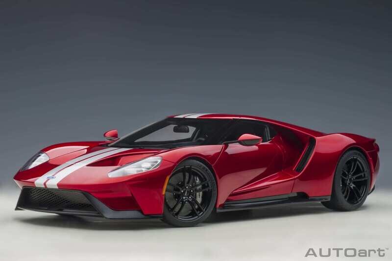 1:12 Autoart - Ford GT 2017 (Liquid Red) with Silver stripes 1:12 Autoart - Ford GT 2017 (Liquid Red) with Silver stripes