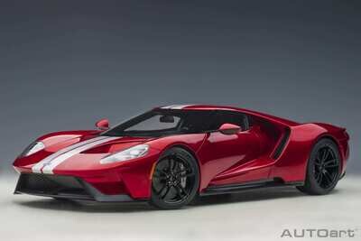 1:12 Autoart - Ford GT 2017 (Liquid Red) with Silver stripes 1:12 Autoart - Ford GT 2017 (Liquid Red) with Silver stripes
